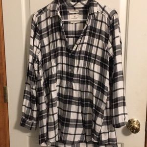 AE jegging fit flannel M white/black check